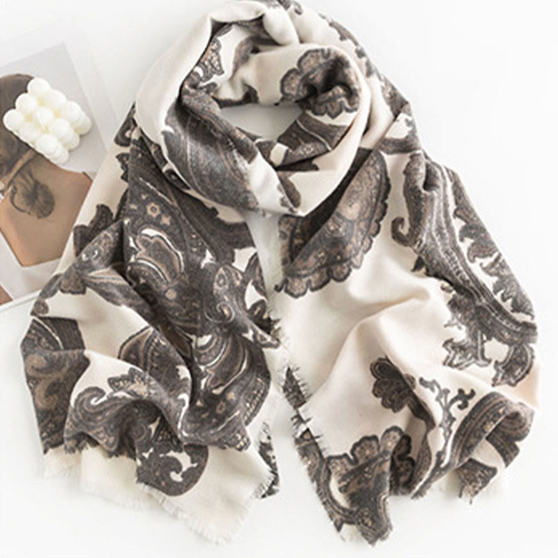 Chal con estampados de cachemira tibetano y Buddha Stones para otoño e invierno, suave y cálido - image 12
