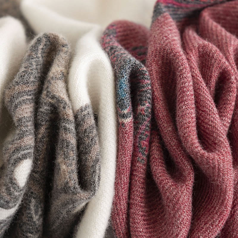 Chal con estampados de cachemira tibetano y Buddha Stones para otoño e invierno, suave y cálido - image 19