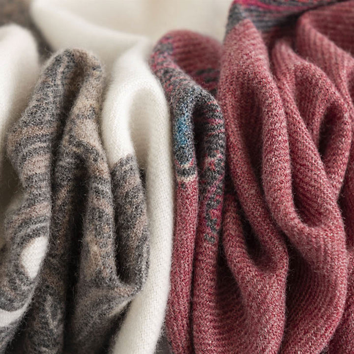 Chal con estampados de cachemira tibetano y Buddha Stones para otoño e invierno, suave y cálido - image 19