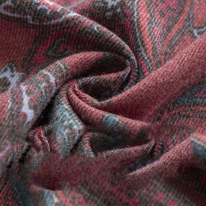 Chal con estampados de cachemira tibetano y Buddha Stones para otoño e invierno, suave y cálido