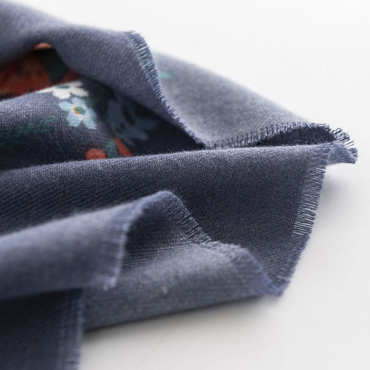 Chal con estampado de rosas multifloras tibetanas y Buddha Stones, bufanda cálida y acogedora para otoño e invierno