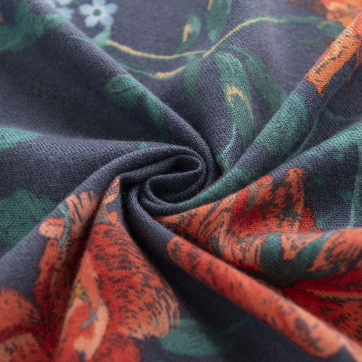 Chal con estampado de rosas multifloras tibetanas y Buddha Stones, bufanda cálida y acogedora para otoño e invierno
