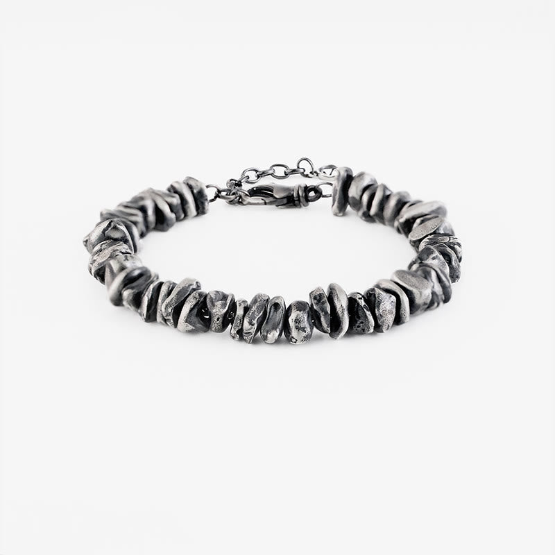 Pulsera de protección con forma de cambio pequeño de plata de ley 999 con Buddha Stones