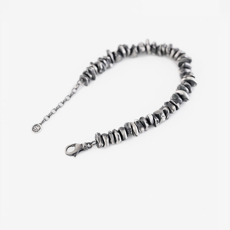 Pulsera de protección con forma de cambio pequeño de plata de ley 999 con Buddha Stones