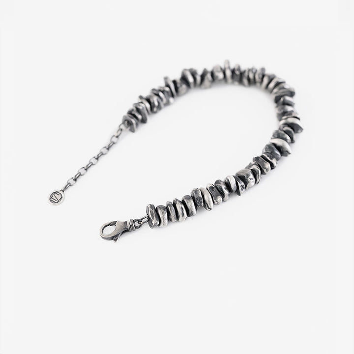 Pulsera de protección con forma de cambio pequeño de plata de ley 999 con Buddha Stones
