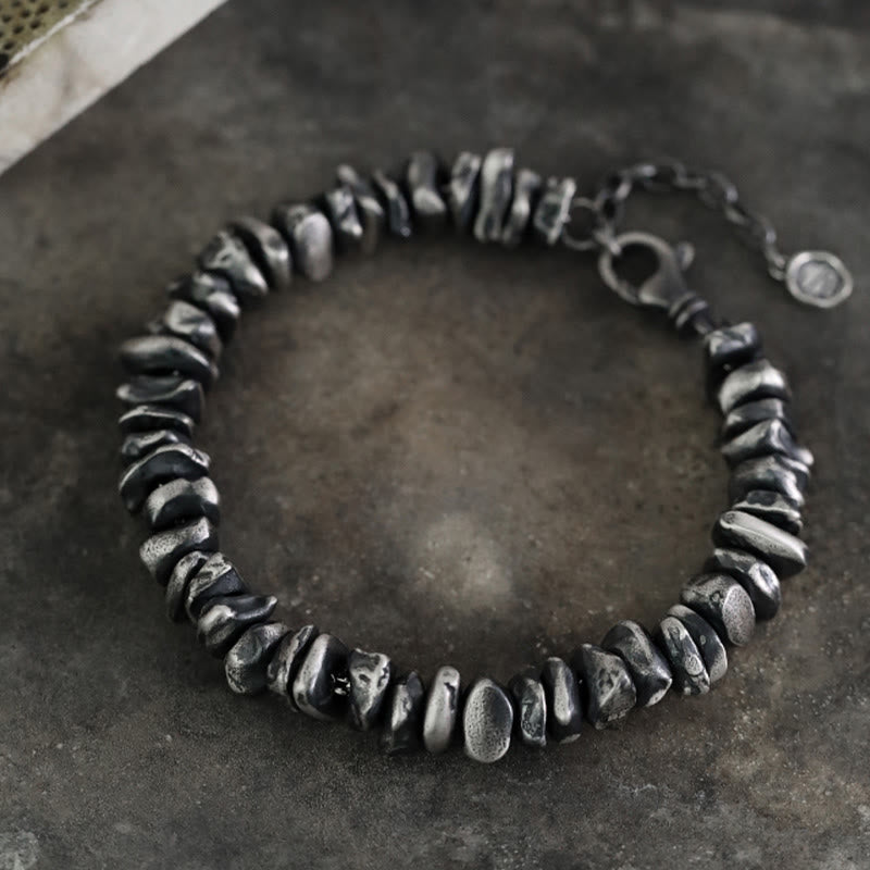 Pulsera de protección con forma de cambio pequeño de plata de ley 999 con Buddha Stones