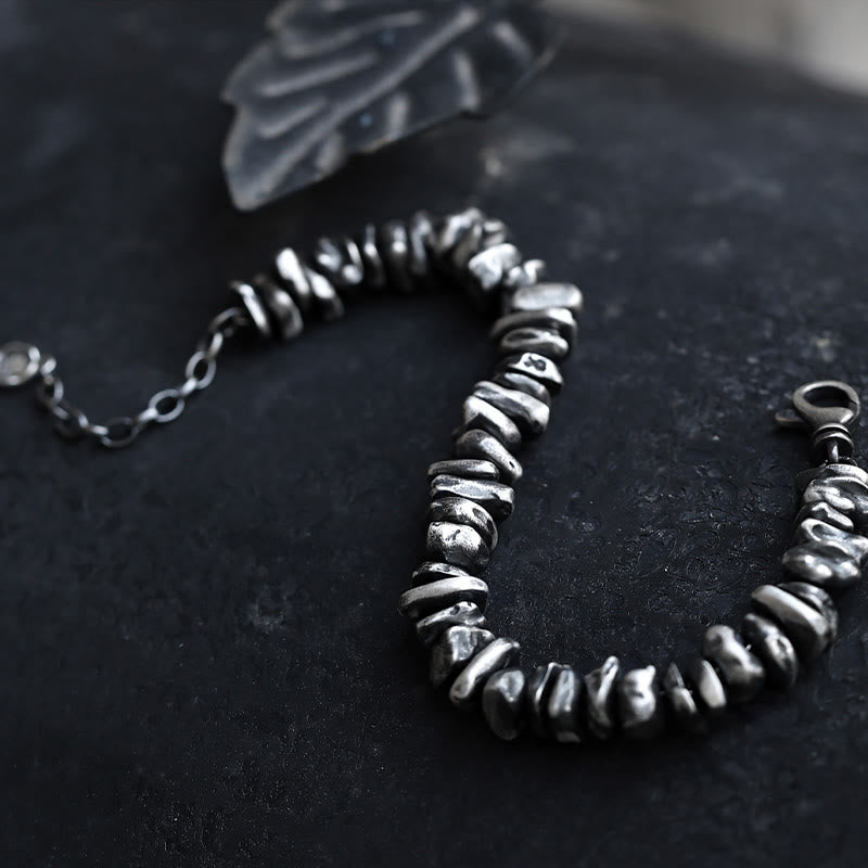 Pulsera de protección con forma de cambio pequeño de plata de ley 999 con Buddha Stones
