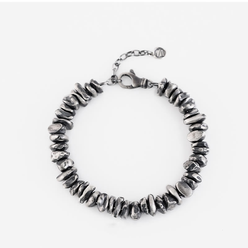 Pulsera de protección con forma de cambio pequeño de plata de ley 999 con Buddha Stones