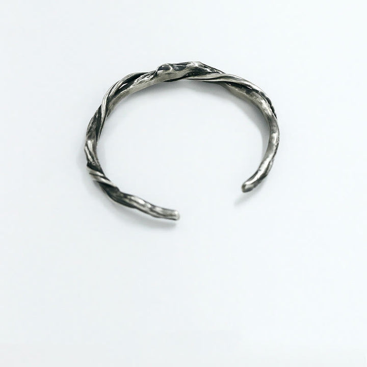Brazalete brazalete de madera flotante de plata de ley 999 con Buddha Stones