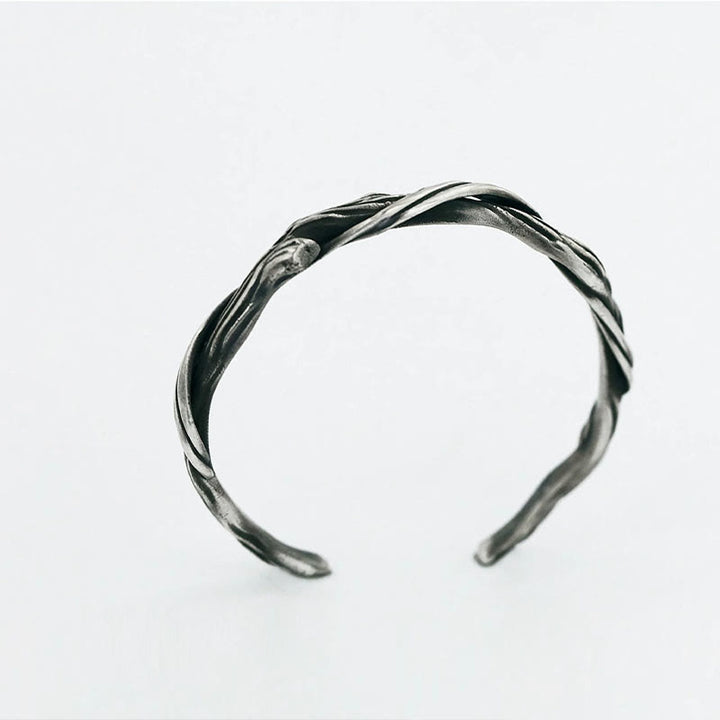 Brazalete brazalete de madera flotante de plata de ley 999 con Buddha Stones