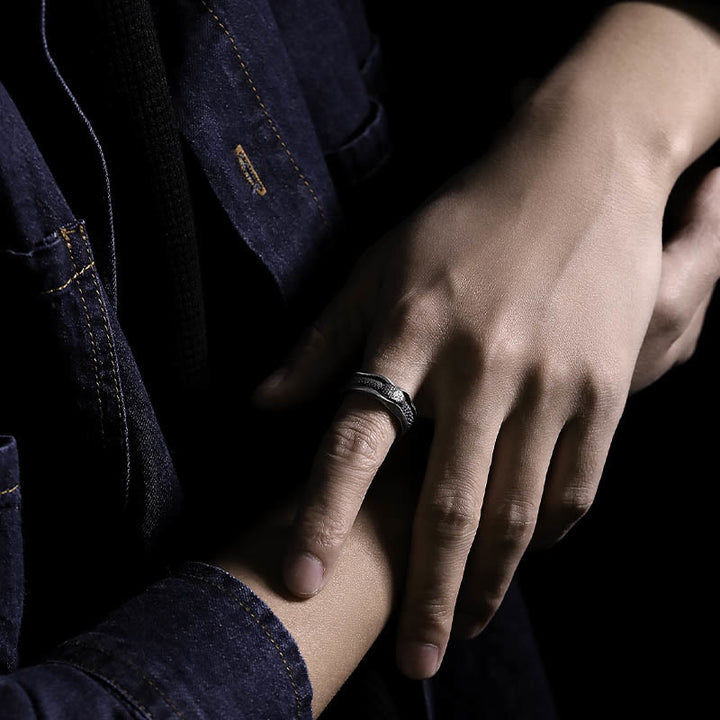 Anillo de protección del año de la serpiente en forma de serpiente de plata de ley 999 con Buddha Stones - image 16
