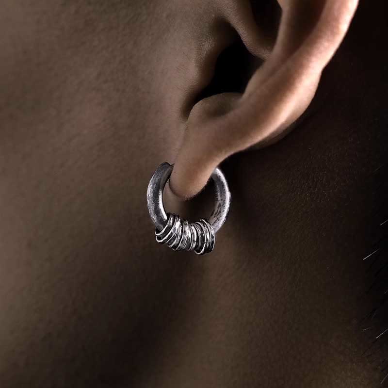 Pendientes de protección hechos a mano con Buddha Stones en plata de ley 925