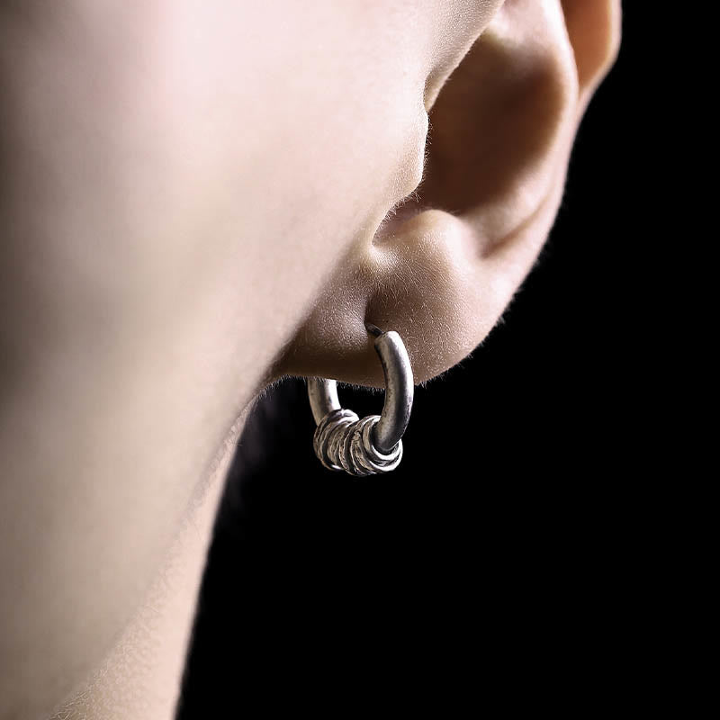 Pendientes de protección hechos a mano con Buddha Stones en plata de ley 925