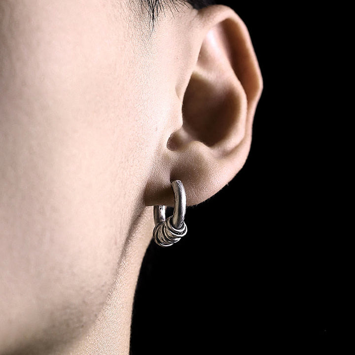 Pendientes de protección hechos a mano con Buddha Stones en plata de ley 925