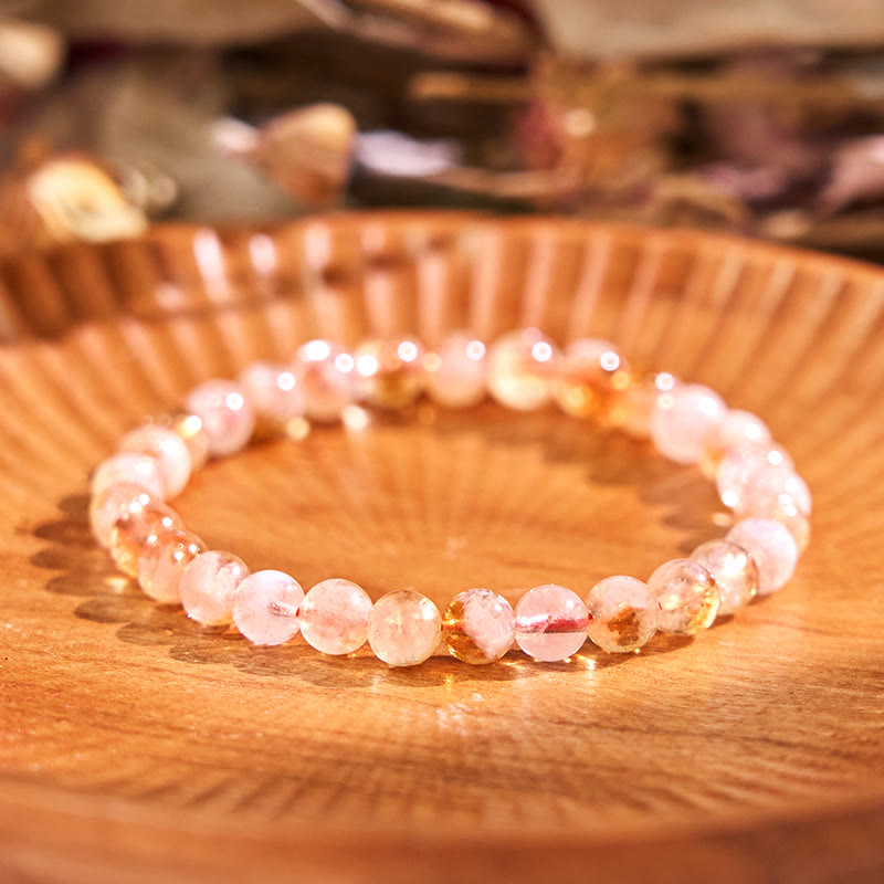 Pulsera positiva de felicidad de la serie amarilla con Buddha Stones que aumentan la confianza