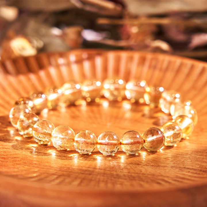 Pulsera positiva de felicidad de la serie amarilla con Buddha Stones que aumentan la confianza