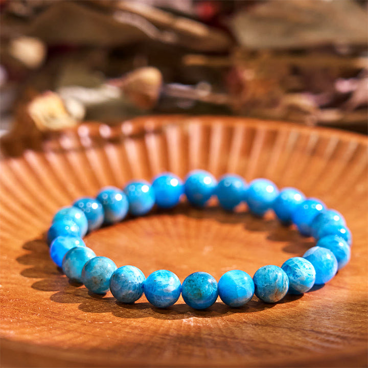Pulsera de tranquilidad y calma de la serie azul Let The Past Go de Buddha Stones