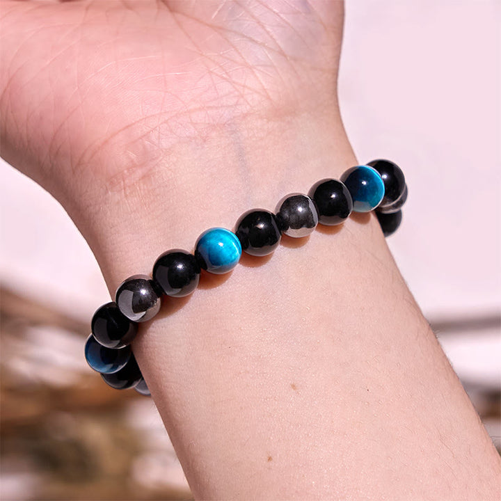 Pulsera de equilibrio de conexión a tierra de la serie de colores neutros con Buddha Stones que conducen de regreso a la Tierra