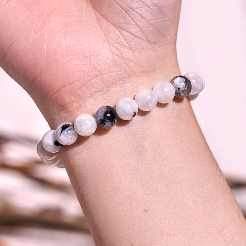 Pulsera de equilibrio de conexión a tierra de la serie de colores neutros con Buddha Stones que conducen de regreso a la Tierra