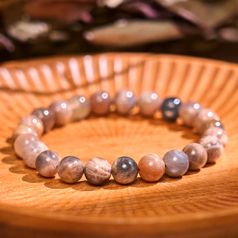 Pulsera de equilibrio de conexión a tierra de la serie de colores neutros con Buddha Stones que conducen de regreso a la Tierra
