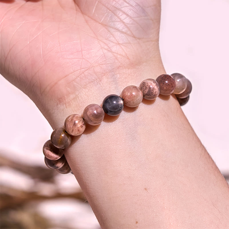 Pulsera de equilibrio de conexión a tierra de la serie de colores neutros con Buddha Stones que conducen de regreso a la Tierra
