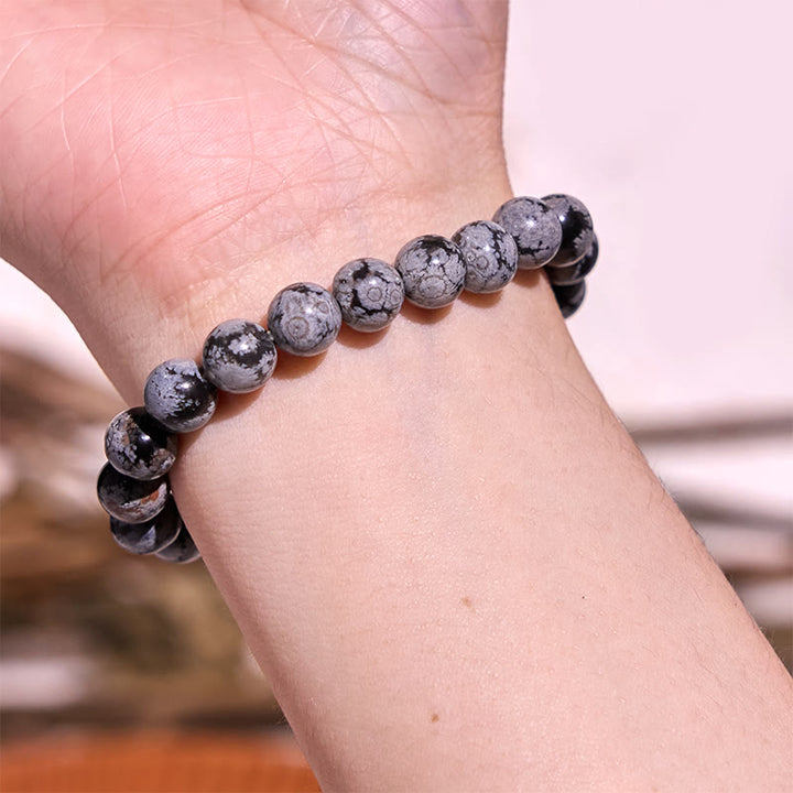 Pulsera de equilibrio de conexión a tierra de la serie de colores neutros con Buddha Stones que conducen de regreso a la Tierra