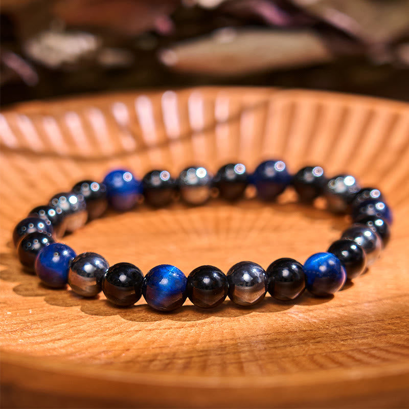 Pulsera de tranquilidad y amor con Buddha Stones que restauran la calma en colores fríos