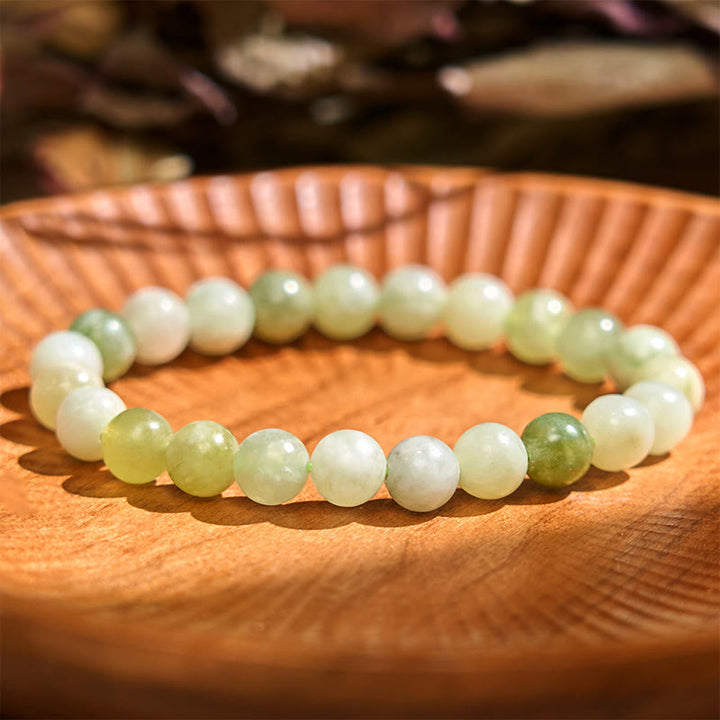 Pulsera de tranquilidad y amor con Buddha Stones que restauran la calma en colores fríos