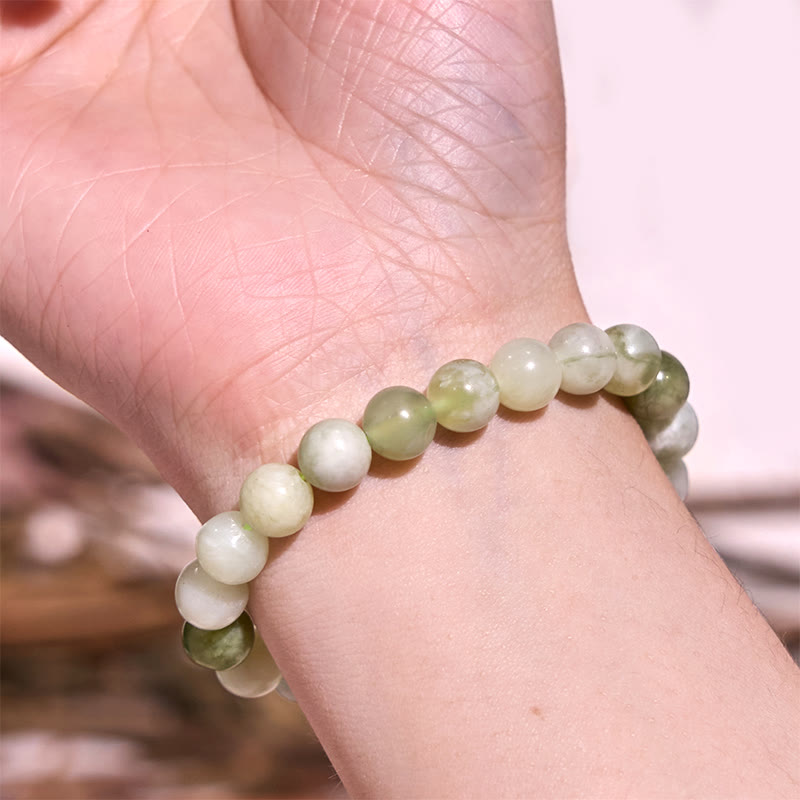 Pulsera de tranquilidad y amor con Buddha Stones que restauran la calma en colores fríos