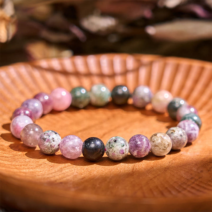 Pulsera de tranquilidad y amor con Buddha Stones que restauran la calma en colores fríos
