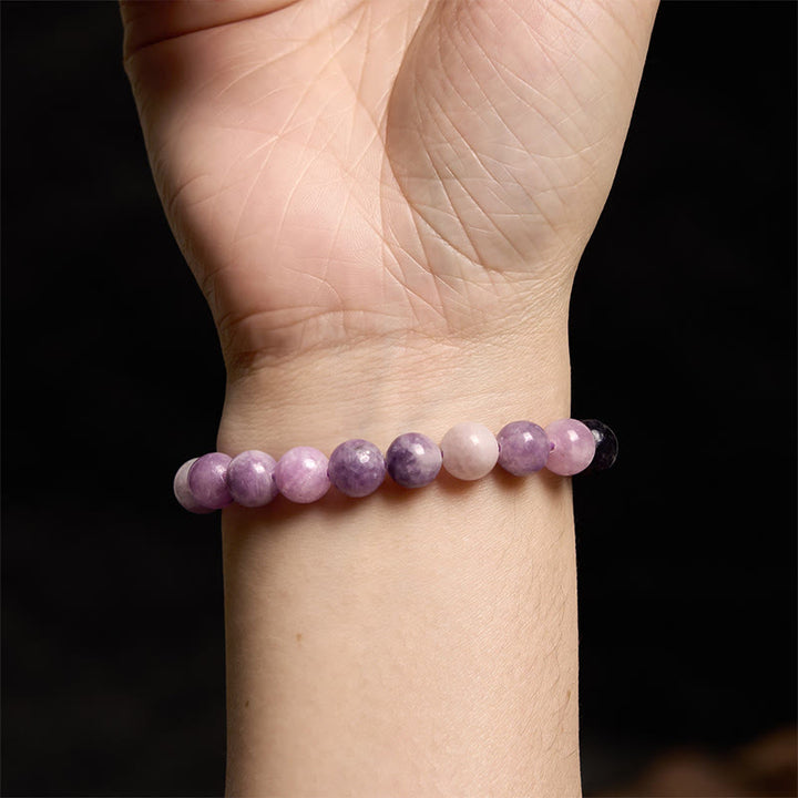 Pulsera de tranquilidad y amor con Buddha Stones que restauran la calma en colores fríos