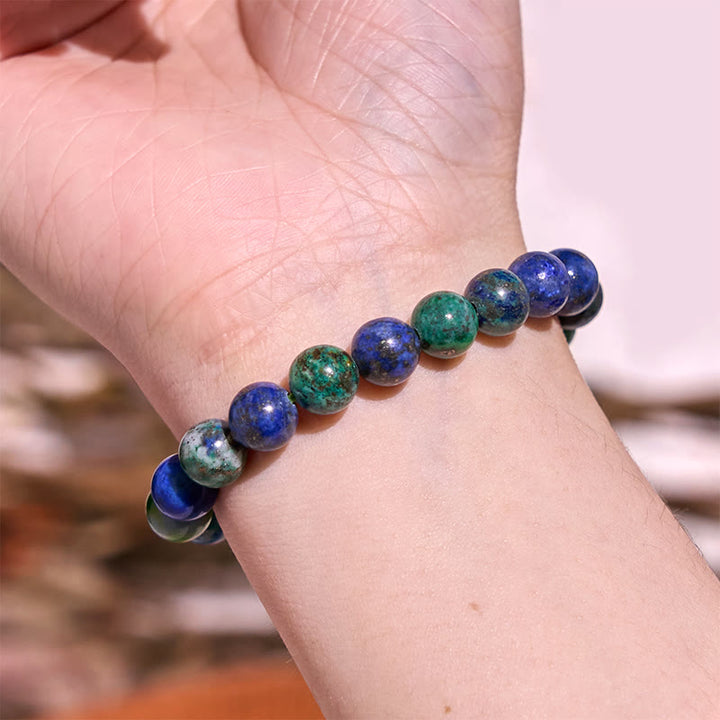 Pulsera de tranquilidad y amor con Buddha Stones que restauran la calma en colores fríos