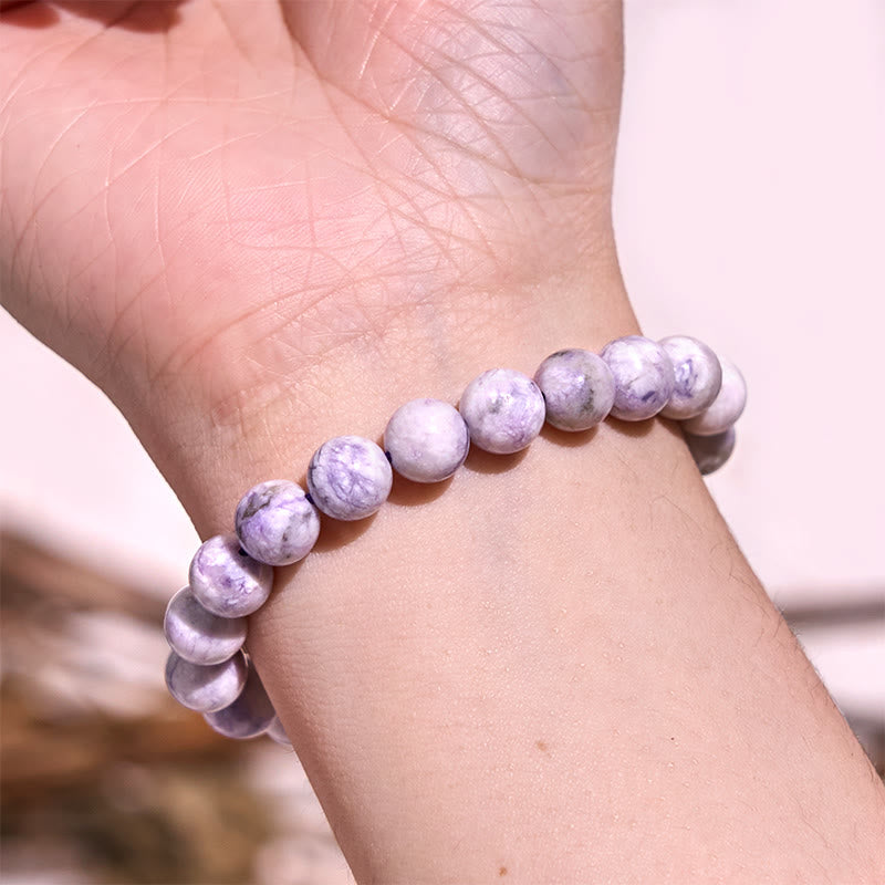 Pulsera de tranquilidad y amor con Buddha Stones que restauran la calma en colores fríos