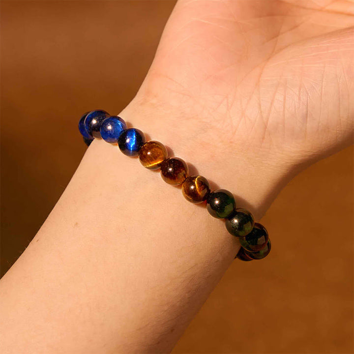 Pulsera de tranquilidad y amor con Buddha Stones que restauran la calma en colores fríos