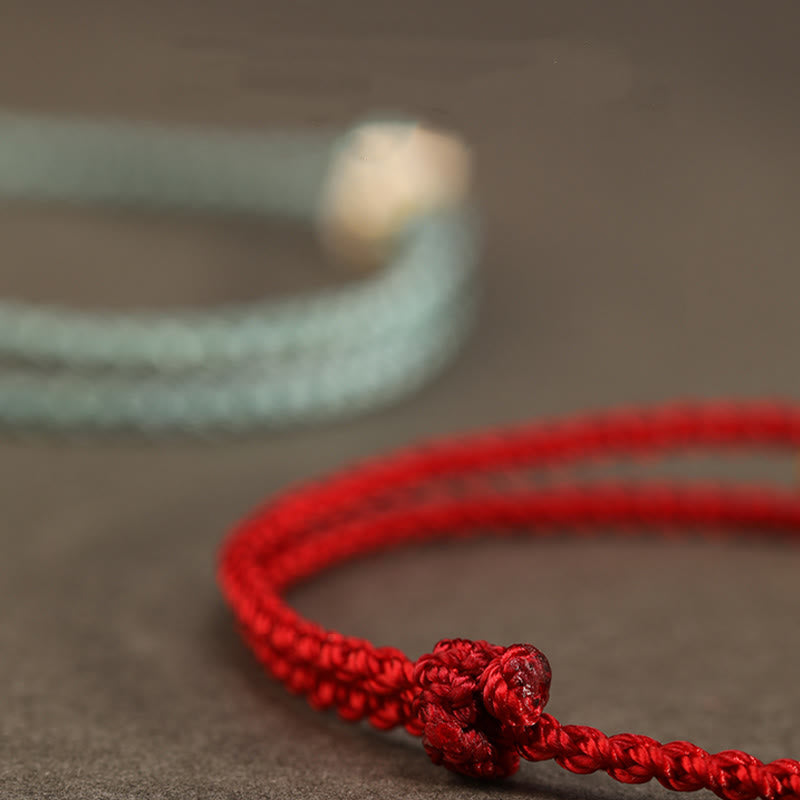 Pulsera de la suerte hecha a mano con nudo infinito eterno del año de la serpiente en oro 999 con Buddha Stones