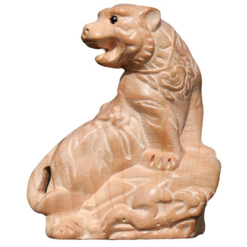 Estatua de madera de durazno con el símbolo Fu del zodiaco chino del año de la serpiente y Buddha Stones para decoración del hogar - image 16