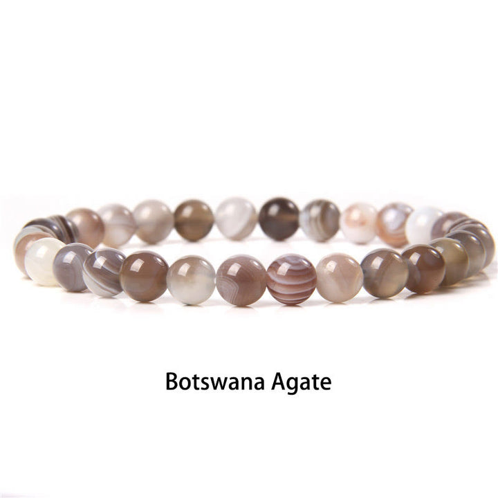 Pulsera protectora con cuentas de ojo de tigre rojo y Buddha Stones de 6 mm y cristales de varias piedras con purpurina negra