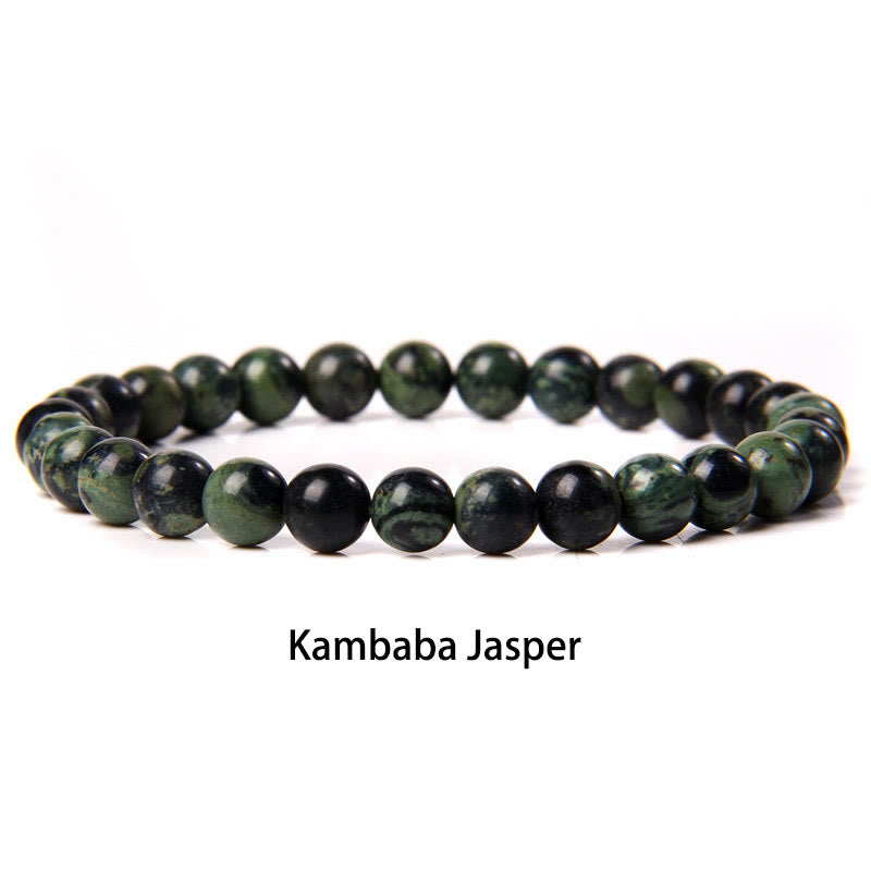 Pulsera protectora con cuentas de ojo de tigre rojo y Buddha Stones de 6 mm y cristales de varias piedras con purpurina negra