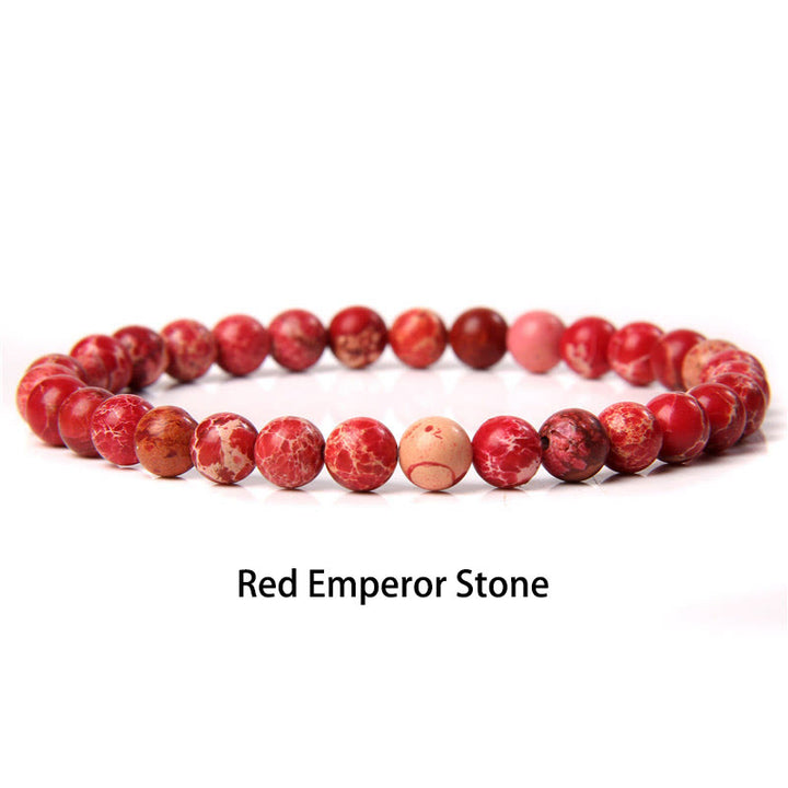 Pulsera protectora con cuentas de ojo de tigre rojo y Buddha Stones de 6 mm y cristales de varias piedras con purpurina negra