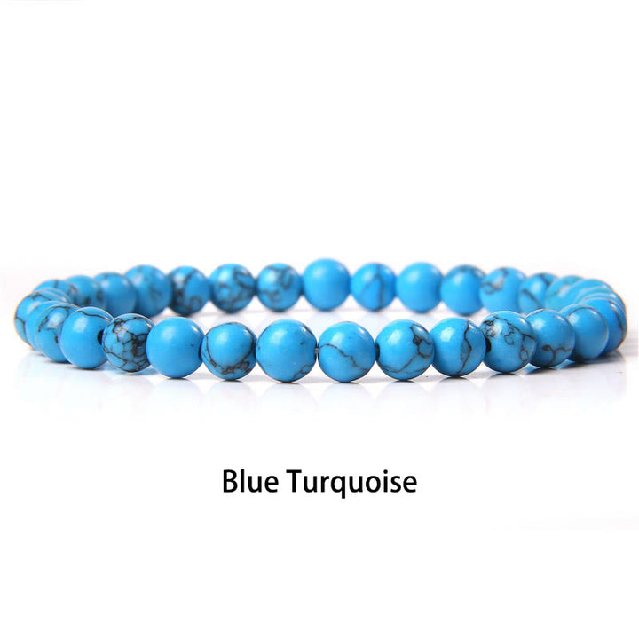 Pulsera protectora con cuentas de ojo de tigre rojo y Buddha Stones de 6 mm y cristales de varias piedras con purpurina negra