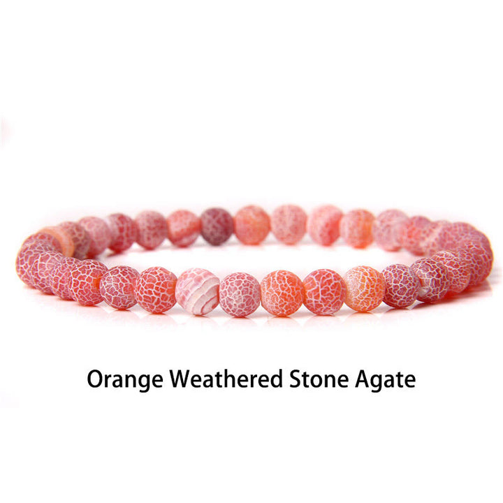 Pulsera protectora con cuentas de ojo de tigre rojo y Buddha Stones de 6 mm y cristales de varias piedras con purpurina negra
