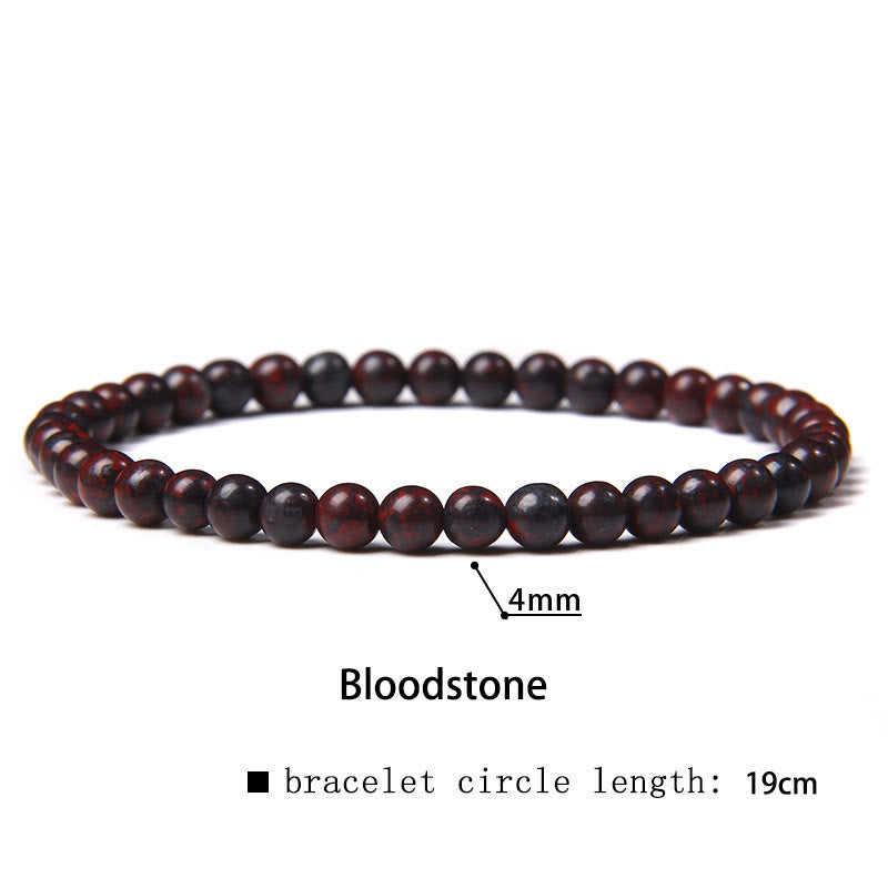 Pulsera curativa con miniperlas de cristal de varias piedras de 4 mm y Buddha Stones