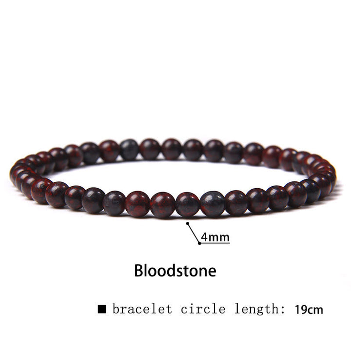 Pulsera curativa con miniperlas de cristal de varias piedras de 4 mm y Buddha Stones