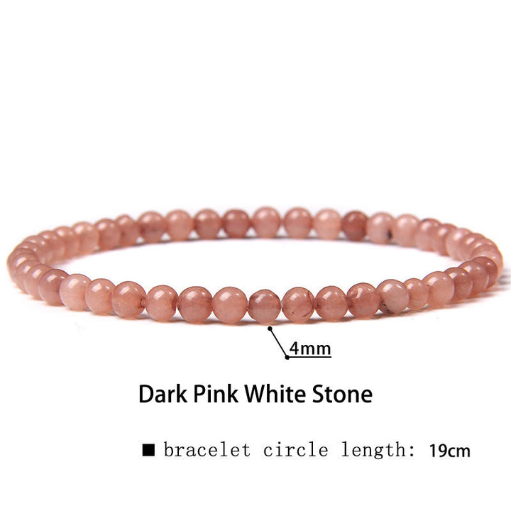Pulsera curativa con miniperlas de cristal de varias piedras de 4 mm y Buddha Stones