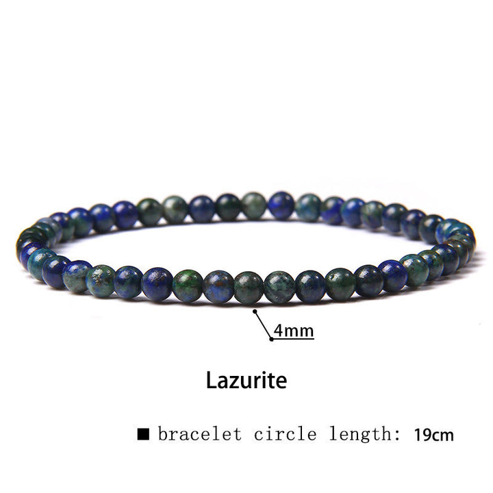 Pulsera curativa con miniperlas de cristal de varias piedras de 4 mm y Buddha Stones