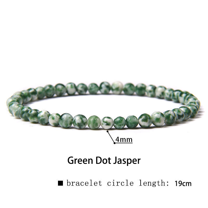 Pulsera curativa con miniperlas de cristal de varias piedras de 4 mm y Buddha Stones