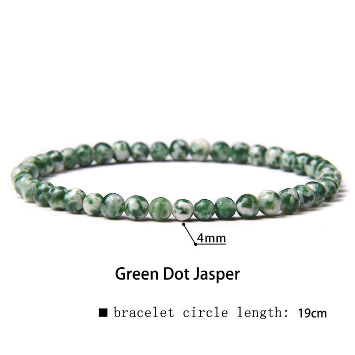 Pulsera curativa con miniperlas de cristal de varias piedras de 4 mm y Buddha Stones