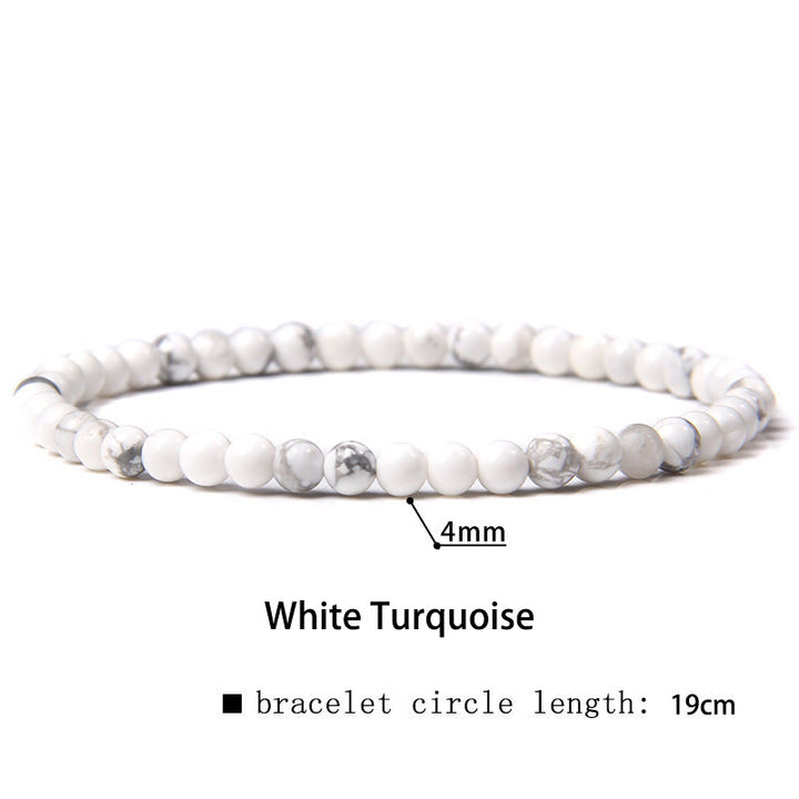 Pulsera curativa con miniperlas de cristal de varias piedras de 4 mm y Buddha Stones