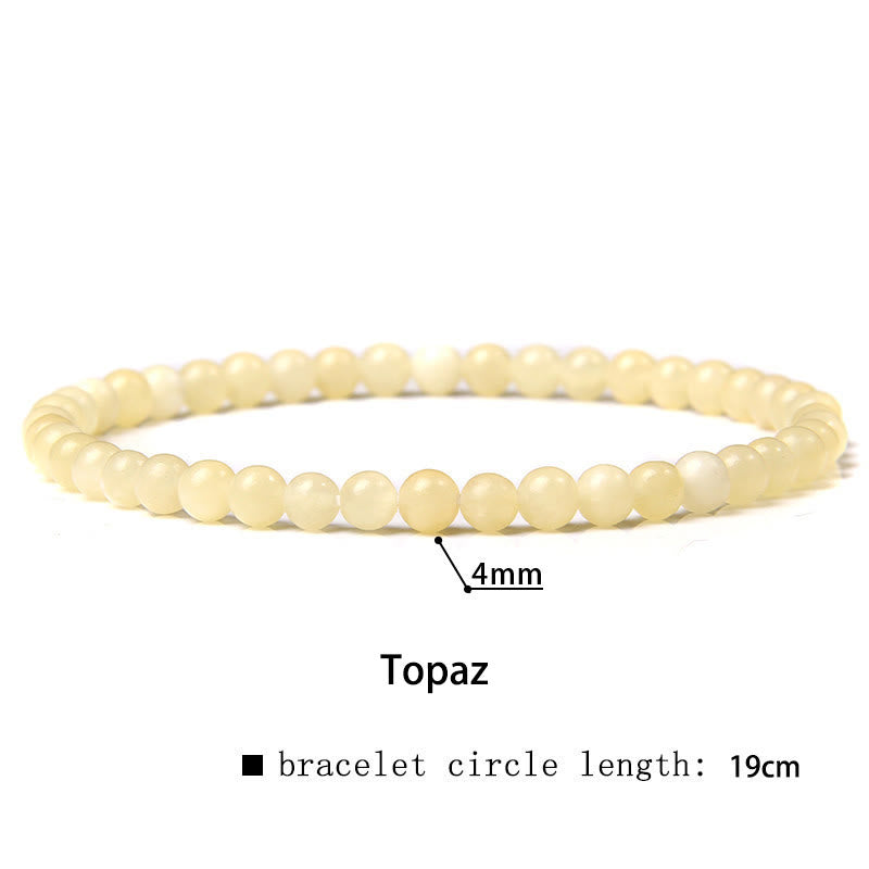 Pulsera curativa con miniperlas de cristal de varias piedras de 4 mm y Buddha Stones