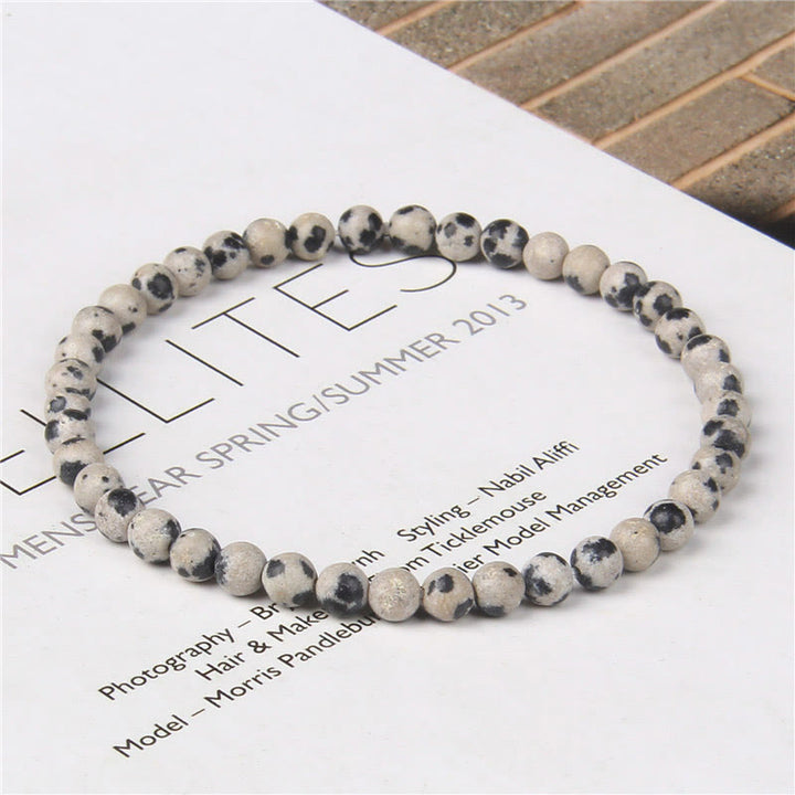 Pulsera curativa con miniperlas de cristal de varias piedras de 4 mm y Buddha Stones